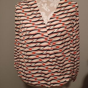 Liverpool Los Angels Wommen’s Balloon Wrap-Style Top Sz S. NWOT